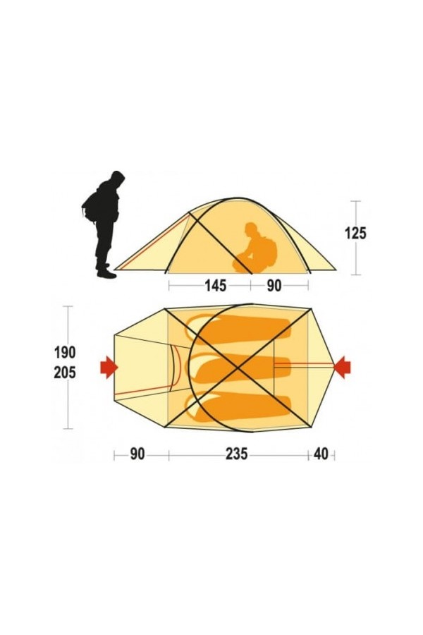FERRINO PILIER 3  : Dimensions -  Ferrino.