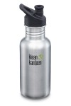 GOURDE INOX CLASSIC - 532 ml  - Bouchon Sport 3.0 : Couleur Brushed stainless - Aspect inox - Marque Klean Kanteen