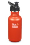 GOURDE INOX CLASSIC - 532 ml  - Bouchon Sport 3.0 : Couleur Sierra sunset mat - Rouge mat - Marque Klean Kanteen