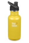 GOURDE INOX CLASSIC - 532 ml  - Bouchon Sport 3.0 : Couleur Lemon curry mat - Jaune curry mat - Marque Klean Kanteen