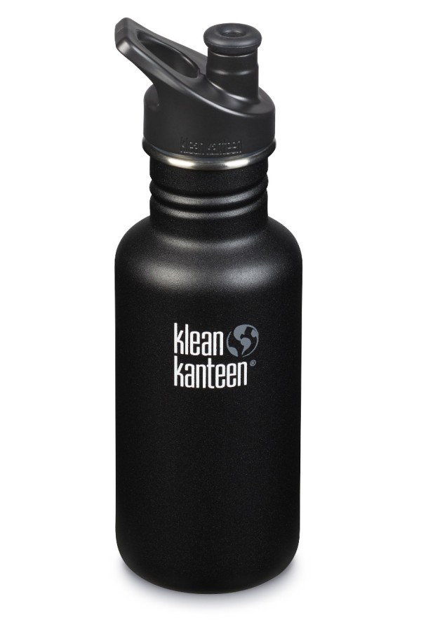 GOURDE INOX CLASSIC - 532 ml  - Bouchon Sport 3.0 : Couleur Shale black mat - Noir mat - Marque Klean Kanteen
