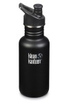 GOURDE INOX CLASSIC - 532 ml  - Bouchon Sport 3.0 : Couleur Shale black mat - Noir mat - Marque Klean Kanteen