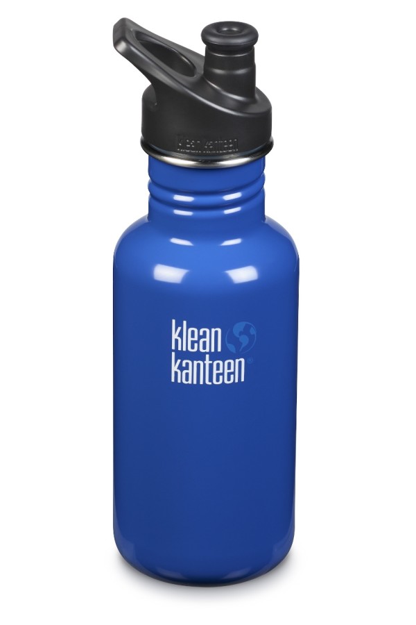 GOURDE INOX CLASSIC - 532 ml  - Bouchon Sport 3.0 : Couleur Coastals waters - Bleu marine - Marque Klean Kanteen
