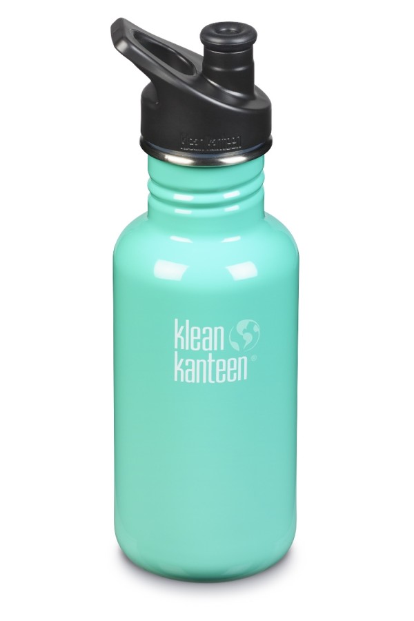 GOURDE INOX CLASSIC - 532 ml  - Bouchon Sport 3.0 : Couleur Sea crest - Vert clair - Marque Klean Kanteen
