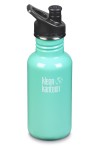 GOURDE INOX CLASSIC - 532 ml  - Bouchon Sport 3.0 : Couleur Sea crest - Vert clair - Marque Klean Kanteen