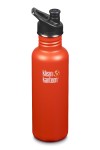 GOURDE INOX CLASSIC - 800 ml  - Bouchon Sport 3.0 : Couleur Sierra sunset mat - Rouge mat - Marque Klean Kanteen