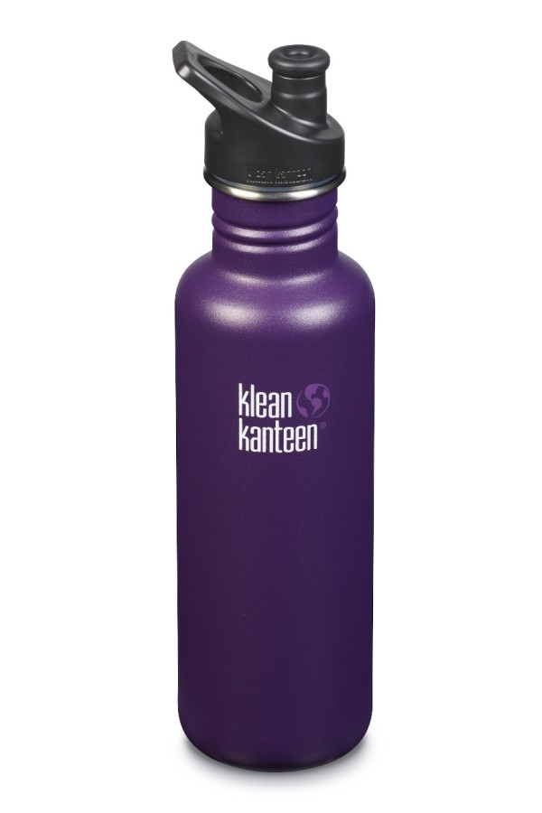 GOURDE INOX CLASSIC - 800 ml  - Bouchon Sport 3.0 : Couleur Winter plum mat - Bordeau mat - Marque Klean Kanteen