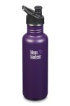 GOURDE INOX CLASSIC - 800 ml  - Bouchon Sport 3.0 : Couleur Winter plum mat - Bordeau mat - Marque Klean Kanteen