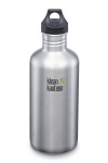 GOURDE INOX CLASSIC -  1182ml  - Bouchon Loop : Couleur Brushed stainless - Aspect inox - Marque Klean Kanteen