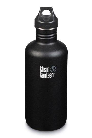 GOURDE INOX CLASSIC - 1182 ml - Bouchon Loop : Couleur Shale black mat - Noir mat - Marque Klean Kanteen