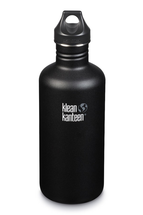 GOURDE INOX CLASSIC - 1182 ml  - Bouchon Loop : Couleur Shale black mat - Noir mat - Marque Klean Kanteen