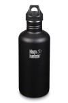 GOURDE INOX CLASSIC - 1182 ml  - Bouchon Loop : Couleur Shale black mat - Noir mat - Marque Klean Kanteen