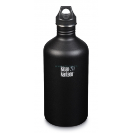 GOURDE INOX CLASSIC - 1900 ml (64 oz) - Bouchon Loop : Couleur Shale black mat - Noir mat - Marque Klean Kanteen