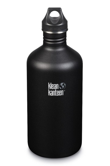 GOURDE INOX CLASSIC - 1900 ml (64 oz) - Bouchon Loop : Couleur Shale black mat - Noir mat - Marque Klean Kanteen