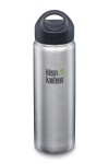 GOURDE INOX WIDE - 800 ml  (27 oz) - Goulot extra large de 54 mm - Bouchon Wide : Couleur Brushed stainless - Klean Kanteen