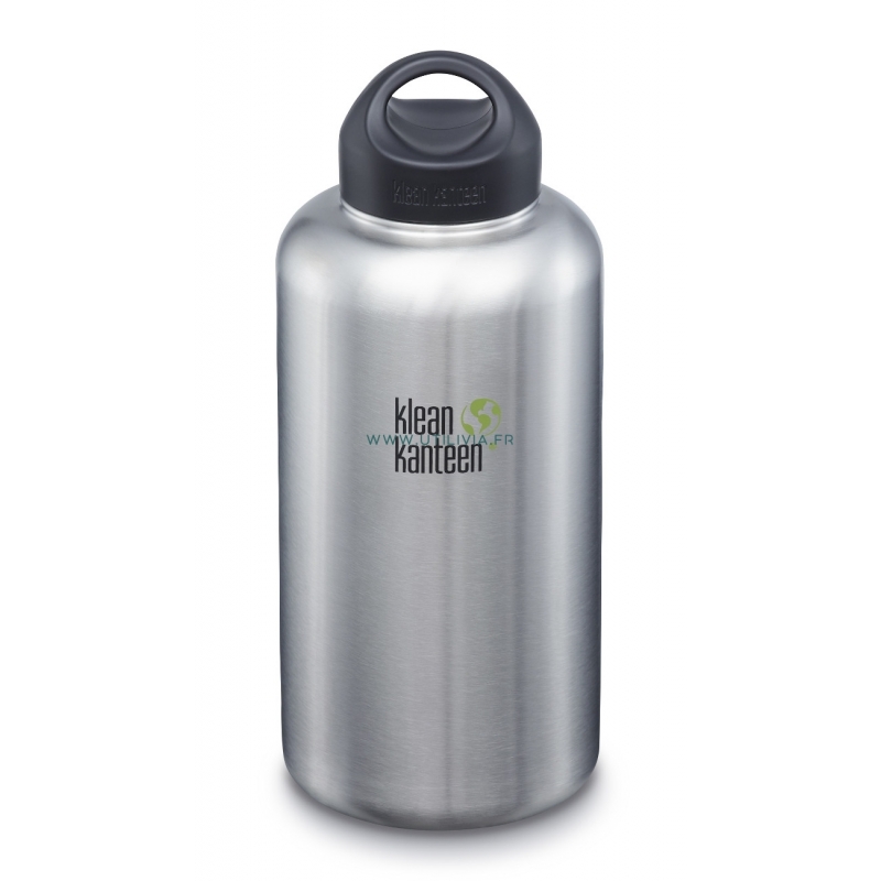 GOURDE INOX WIDE - 1900 ml (64 oz) - Goulot extra large de 54 mm - Bouchon Wide : Couleur Brushed stainless - Klean Kanteen GOURDE INOX WIDE - 1900 ml (64 oz) - Goulot extra large de 54 mm - Bouchon Wide : Couleur Brushed stainless - Klean Kanteen