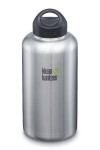 GOURDE INOX WIDE - 1900 ml  (64 oz) - Goulot extra large de 54 mm - Bouchon Wide : Couleur Brushed stainless - Klean Kanteen