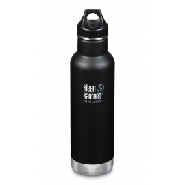 GOURDE INOX ISOLATED CLASSIC - Isotherm - 592 ml - Bouchon Loop : Couleur Shale black mat - Noir mat - Marque Klean Kanteen