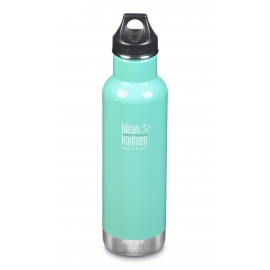 GOURDE INOX ISOLATED CLASSIC - Isotherm - 592 ml - Bouchon Loop : Couleur Sea crest - Vert clair - Marque Klean Kanteen