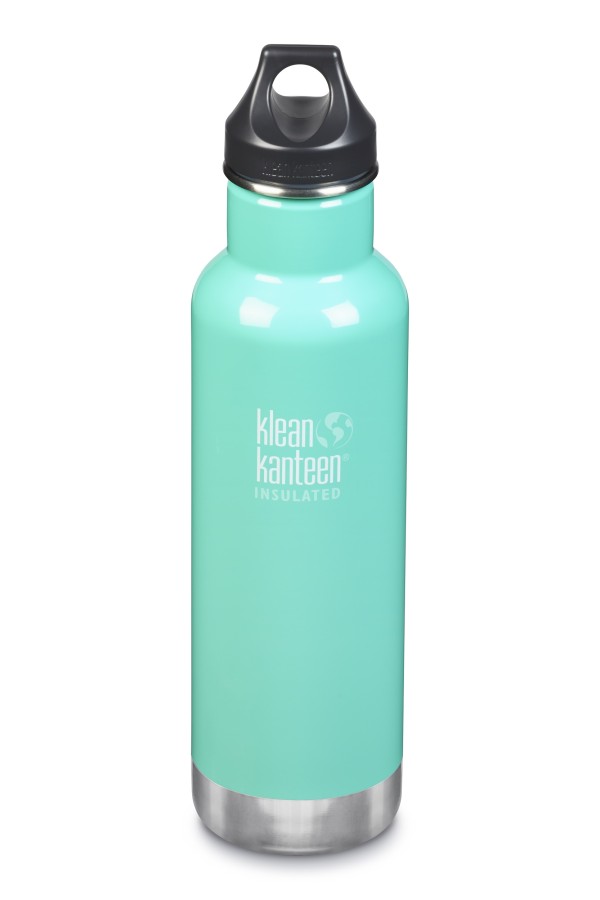 GOURDE INOX ISOLATED CLASSIC - Isotherm - 592 ml - Bouchon Loop : Couleur Sea crest - Vert clair - Marque Klean Kanteen