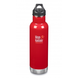 GOURDE INOX ISOLATED CLASSIC - Isotherm - 592 ml - Bouchon Loop : Couleur Mineral red - Rouge minéral - Marque Klean Kanteen