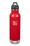 GOURDE INOX ISOLATED CLASSIC - Isotherm - 592 ml - Bouchon Loop : Couleur Mineral red - Rouge minéral - Marque Klean Kanteen