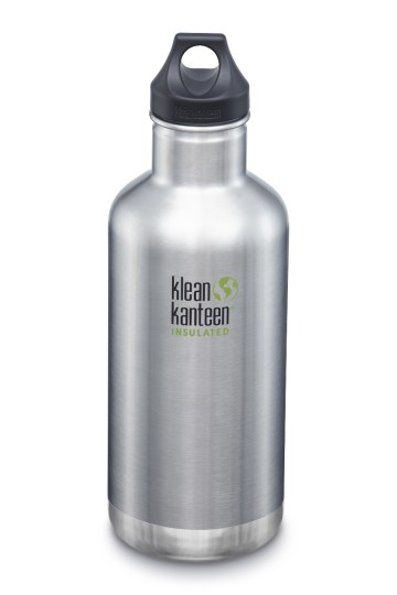 GOURDE INOX ISOLATED CLASSIC - Isotherm - 946 ml - Bouchon Loop : Couleur Brushed stainless - Aspect inox - Marque Klean Kanteen