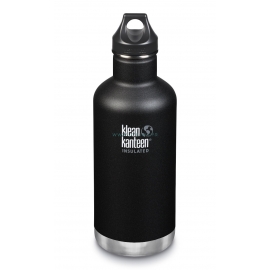 GOURDE INOX ISOLATED CLASSIC - Isotherm - 946 ml - Bouchon Loop : Couleur Shale black mat - Noir mat - Marque Klean Kanteen