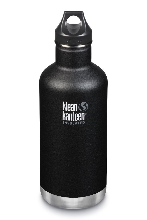 GOURDE INOX ISOLATED CLASSIC - Isotherm - 946 ml - Bouchon Loop : Couleur Shale black mat - Noir mat - Marque Klean Kanteen