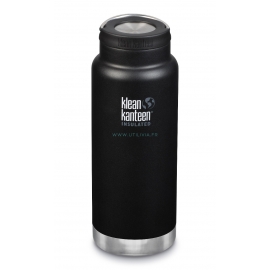 GOURDE INOX ISOLATED CLASSIC - Isotherme - 946 ml - Bouchon Wide Loop : Couleur Shale black mat - Noir mat - Klean Kanteen