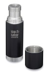 GOURDE INOX KLEAN KANTEEN TKPRO - Isotherme - 500 ml - 16 oz - Vue avec gobelet :  Couleur Shale black mat - Noir mat