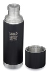 GOURDE INOX KLEAN KANTEEN TKPRO - Isotherme - 750 ml - 25 oz - Vue avec gobelet :  Couleur Shale black mat - Noir mat