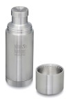 GOURDE INOX KLEAN KANTEEN TKPRO - Isotherme - 750 ml - 25 oz - Vue avec gobelet : Couleur Brushed stainless - Inox