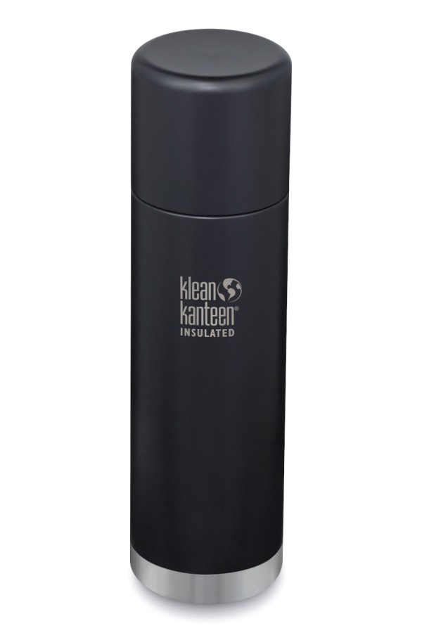 GOURDE INOX KLEAN KANTEEN TKPRO - Isotherme - 1000 ml - 32 oz - Vue fermée :  Couleur Shale black mat - Noir mat