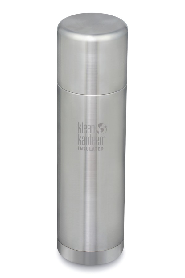 GOURDE INOX KLEAN KANTEEN TKPRO - Isotherme - 1000 ml - 32 oz - Vue fermée : Couleur Brushed stainless - Inox