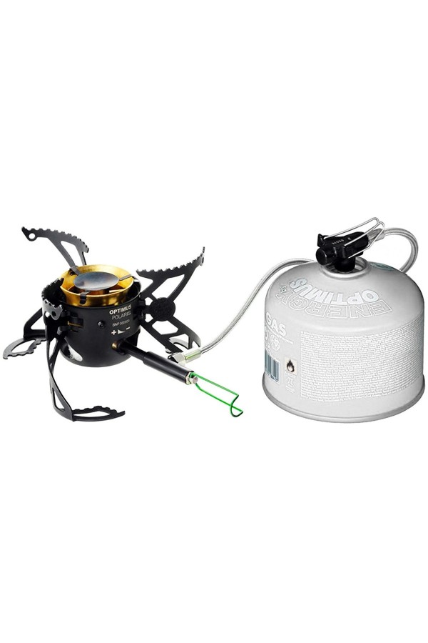 OPTIMUS POLARIS : Réchaud multicombustibles - 4 saisons - Expéditions - Avec usage de cartouche de gaz - Marque Optimus