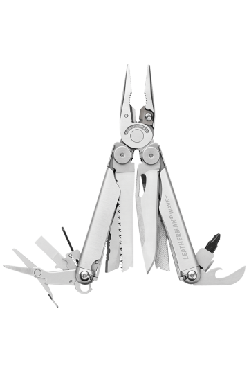 LEATHERMAN WAVE + - Couleur inox : Pince multifonctions - 18 outils - Marque Leatherman