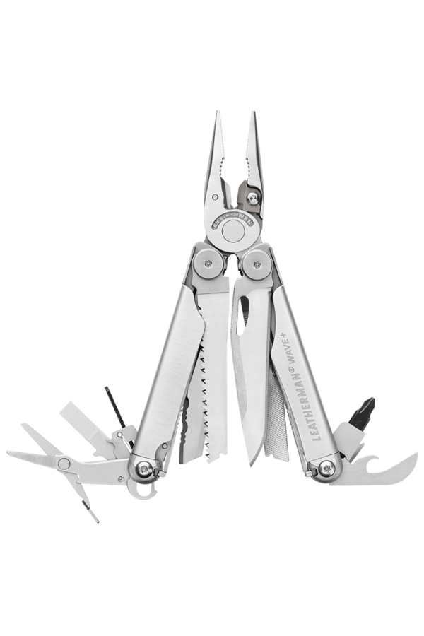LEATHERMAN WAVE +  - Couleur inox : Pince multifonctions - 18 outils - Marque Leatherman