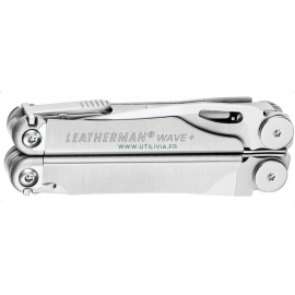 LEATHERMAN WAVE +  - Couleur inox : Pince multifonctions - 18 outils - Vue fermée - Marque Leatherman