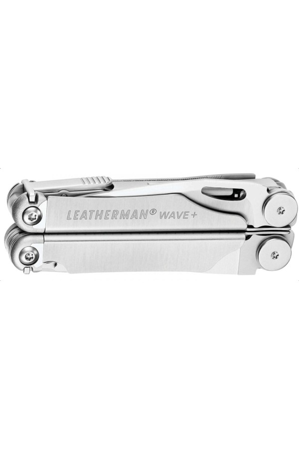 LEATHERMAN WAVE +  - Couleur inox : Pince multifonctions - 18 outils - Vue fermée - Marque Leatherman