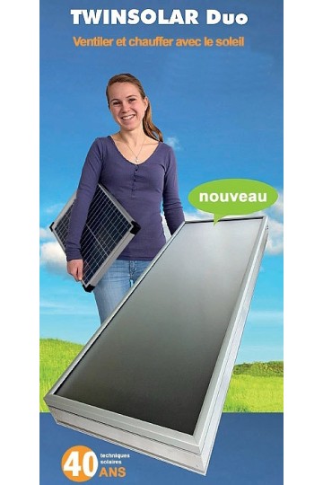 TWINSOLAR DUO : Capteur solaire aérothermique mural - Marque GRAMMER SOLAR