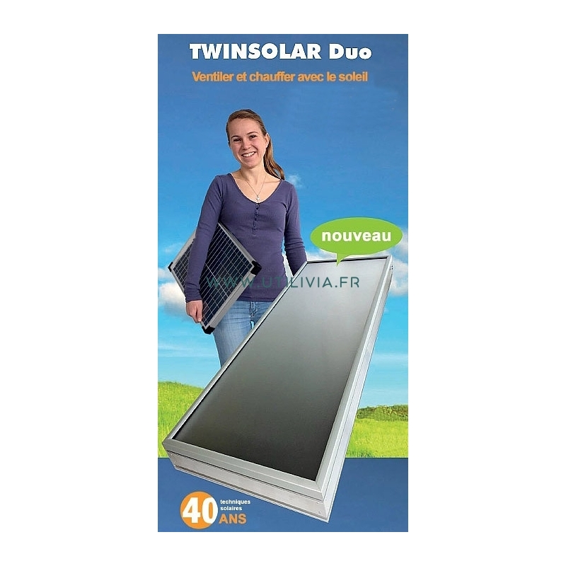 TWINSOLAR DUO : Capteur solaire aérothermique mural - Marque GRAMMER SOLAR