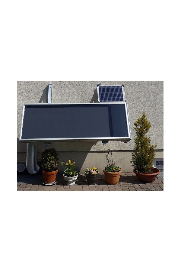 TWINSOLAR DUO : Exemple de pose - Capteur solaire aérothermique mural - Marque GRAMMER SOLAR