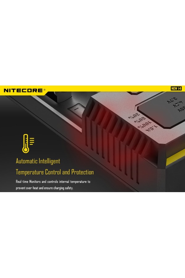 NITECORE NEW i34 : Chargeur de pile universel intelligent - protection automatique contre la surchauffe - Marque Nitecore