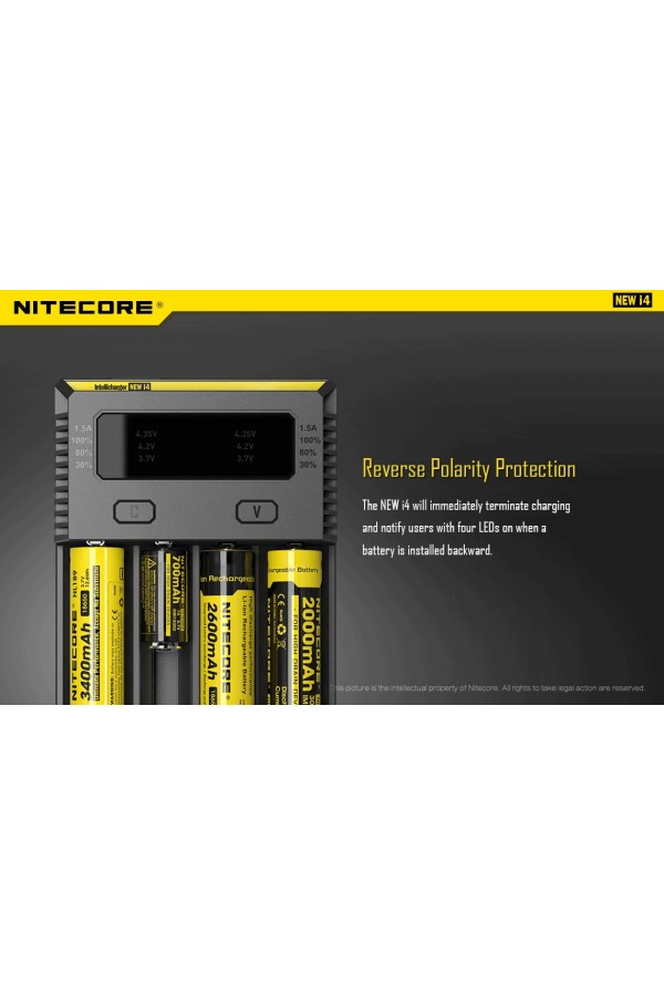 NITECORE NEW i34 : Chargeur de pile universel intelligent - Protection contre inversion de polarité - Marque Nitecore