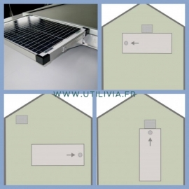 TWINSOLAR DUO : Exemple de positionnement du capteur solaire photovoltaïque déporté - Marque GRAMMER SOLAR