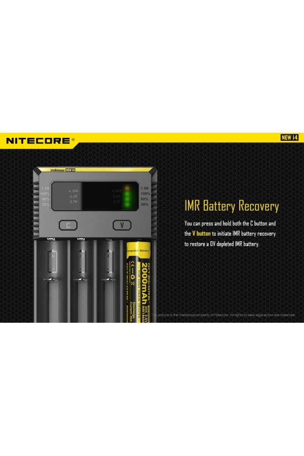NITECORE NEW i34 : Chargeur de pile universel intelligent - Restauration des piles IMR - Marque Nitecore
