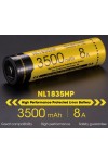 NITECORE NL1835HP : Pile rechargeable Li-ion 18650 - 3500 mAh - Haute performance - Marque Nitecore