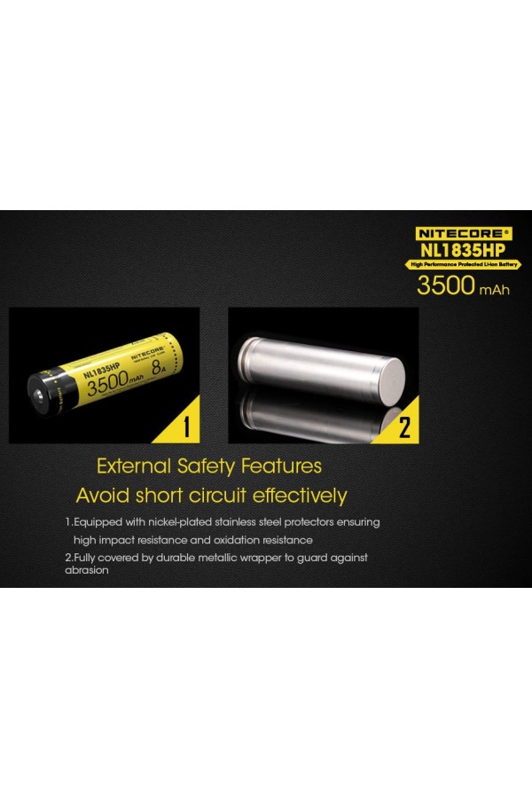 NITECORE NL1835HP : Protection contre les court-circuits - Marque Nitecore