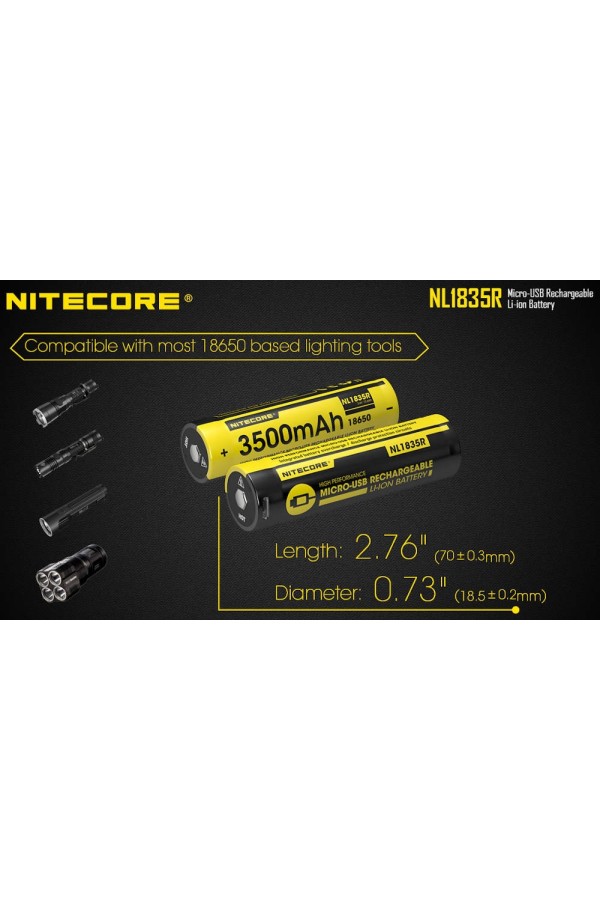 NITECORE NL1835R : Compatible avec de nombreux appareils